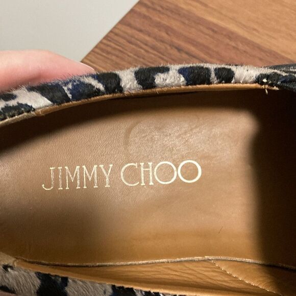 Jimmy Choo Pony Hair Animal Print Slip On Sneakers. Size IT 38/US 8. - Picture 4 of 7